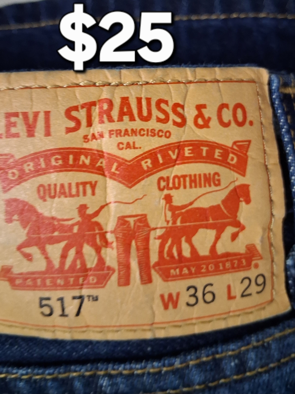 Levi's Men’s Bootcut Jeans in Deep Blue Denim
